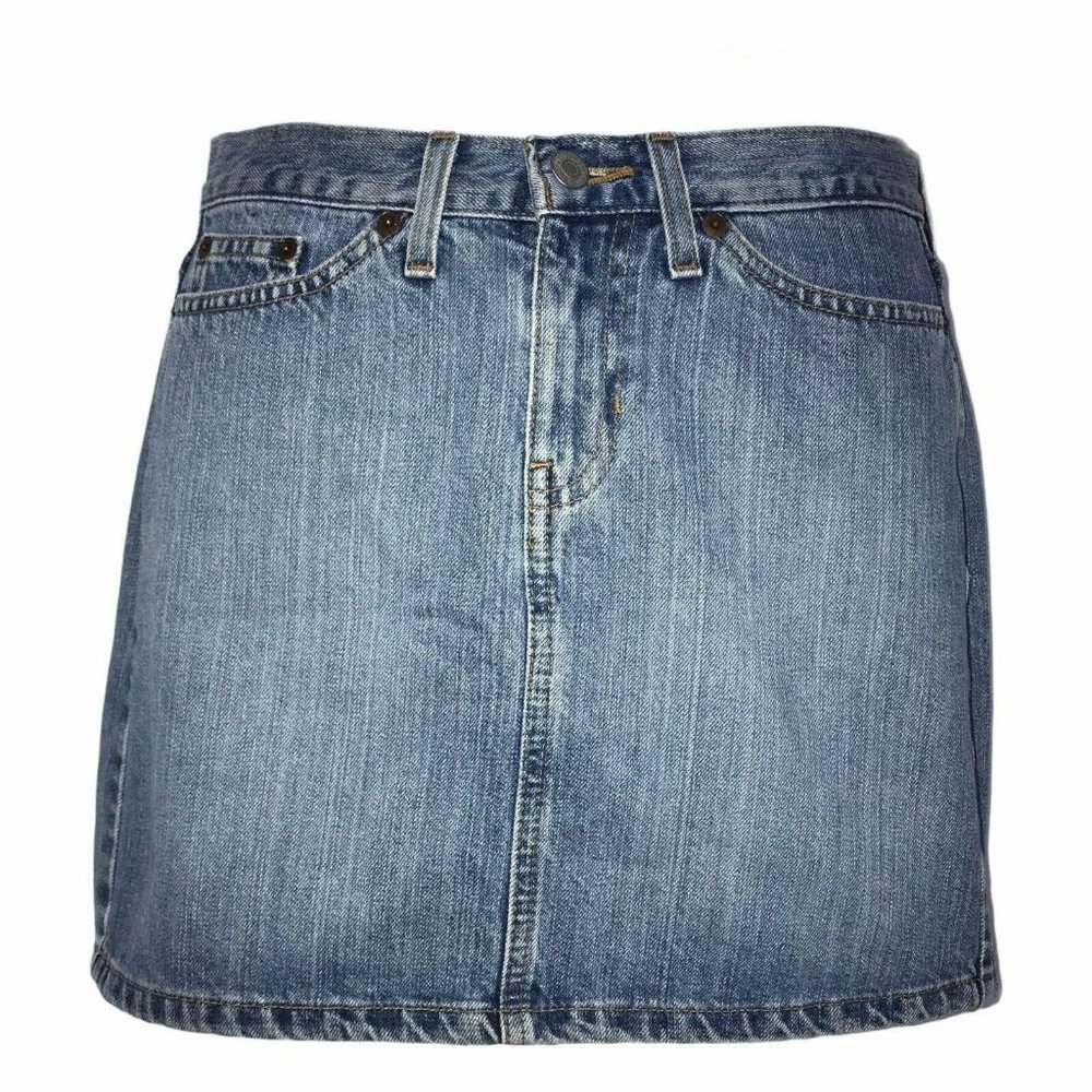 Gap Jeans Near Vintage Light Basic Mini Skirt 6
